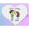 Puzzle cuore i'm crazy for you ! cm 20x20