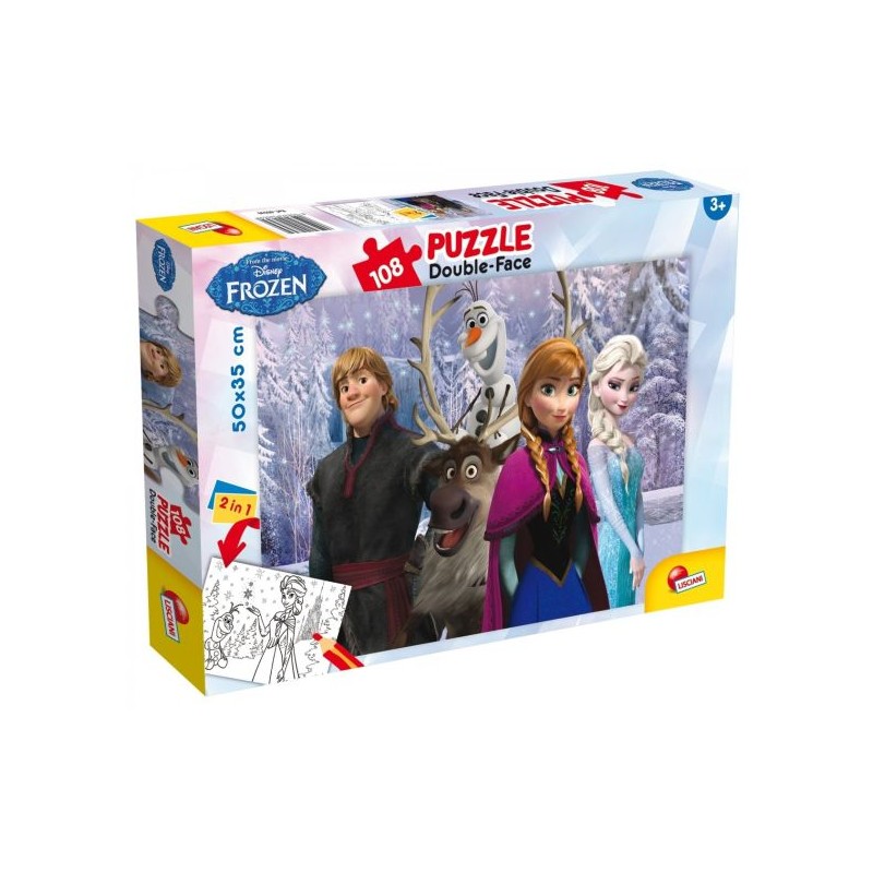 Puzzle frozen double face pezzi 108 cm 50x35