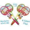 Racchettone badminton  4 colori fluo assortiti teorema