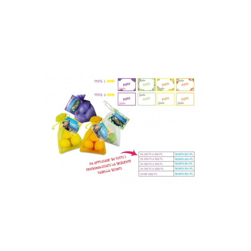 Sacchetto da 3 pz sapone da 25 gr cad. Limone