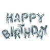 SCRITTA GONFIABILE “HAPPY BIRTHDAY” ARGENTO DA 13 LETTERE IN FOIL H.35 cmORDINE MINIMO 2 PZ