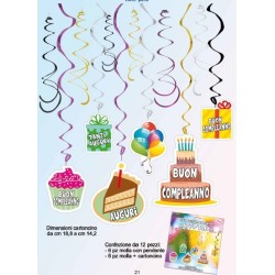 SET 12 SWIRL COMPLEANNO minimo pezzi 6