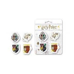 Set cancelleria con 4 gomme harry potter