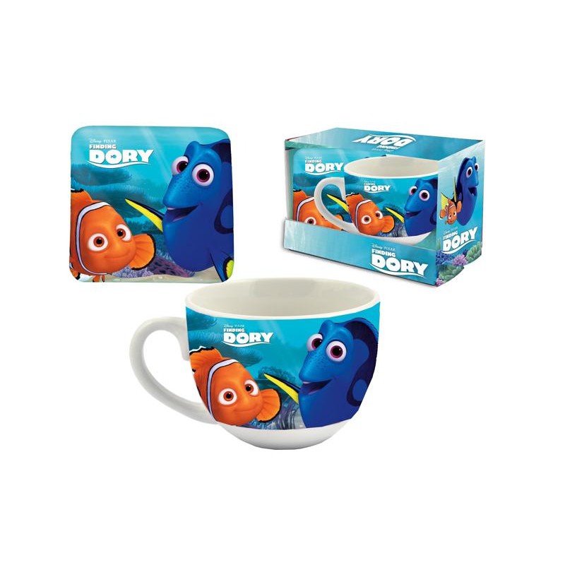 set tazza+sottobicchiere dory porcellana