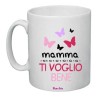 Tazza in ceramica cm 8x10 pazza idea con stampa mamma ti voglio bene