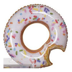 91/4179 - Salvagente gonfiabile, Pink Donut, ca. 102 x 100 x 31 cm, in sacchetto di plastica da appendere, EAN 4029811412426