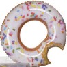 91/4179 - Salvagente gonfiabile, Pink Donut, ca. 102 x 100 x 31 cm, in sacchetto di plastica da appendere, EAN 4029811412426