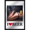 SPECCHIO I LOVE BEER CM 20X30 CON CORNICE