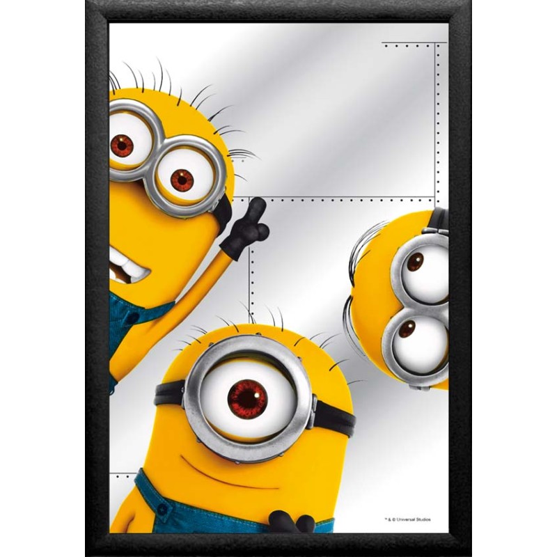 SPECCHIO MINIONS CM 20X30 CON CORNICE