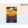 96/2102 - Pile Alkaline Micro, Kodak Xtralife, AAA, 1,5V, 4 pz su blisterEAN 4029811338795