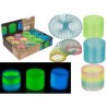 Spirale fluorescente, ca. 7,5 x 5,5 cm,3 colori ass., in plastica, 12 pz. per display