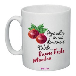 Tazza in ceramicacon frase: buone feste maestraM 8x10