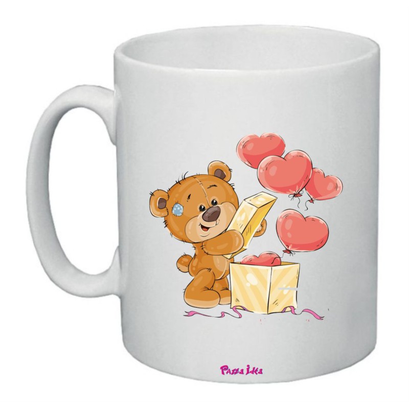 tazza in ceramica cm 8x10 san valentino con orsetto