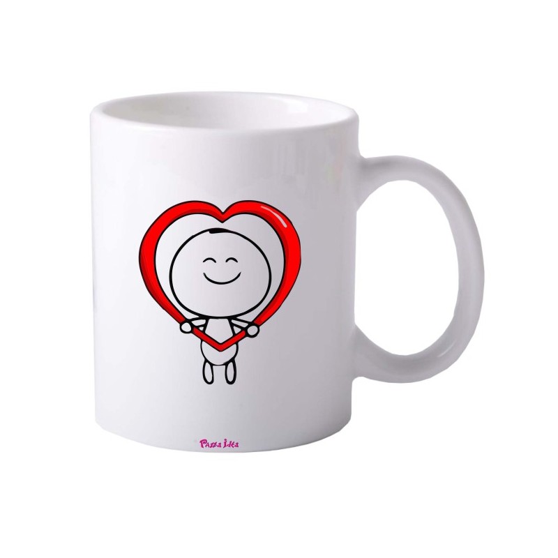 Tazza mug in ceramica 8x10 con stampa san valentino cuore