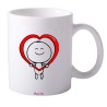 Tazza mug in ceramica 8x10 con stampa san valentino cuore