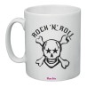 Tazza mug in ceramica cm 8x10 con stampa teschio rock 'n' roll