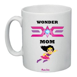 Tazza mug in ceramica cm 8x10 festa della mamma con stampa wonder mom