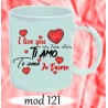 Tazza mug san valentino ti amo in tutte le lingue del mondo cm 10x8