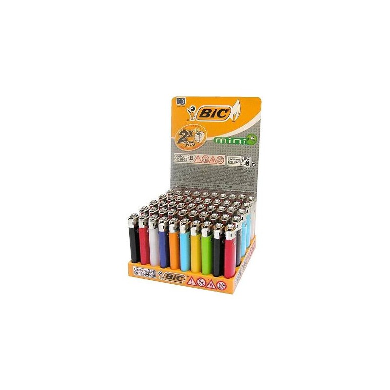 Accendini bic mini j25 display 50 pz