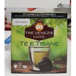 Tisana frutti di bosco tre venezie compatibile con dolce gusto nescafe' conf 10 capsule