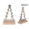 Albero di Natale in poliresina su base di legno, ca. 23 x 14,5 cm, EAN 4029811416424