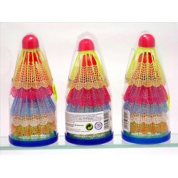 volano badminton 6pz.b/colore