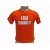 t-shirt baby frase divertente "a casa comando io"