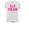 t-shirt baby frase divertente "bella io?"