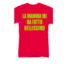 t-shirt baby frase divertente "bellissimo"