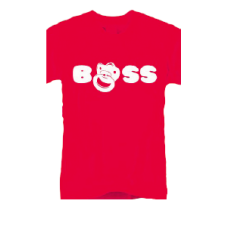 t-shirt baby frase divertente "boss"