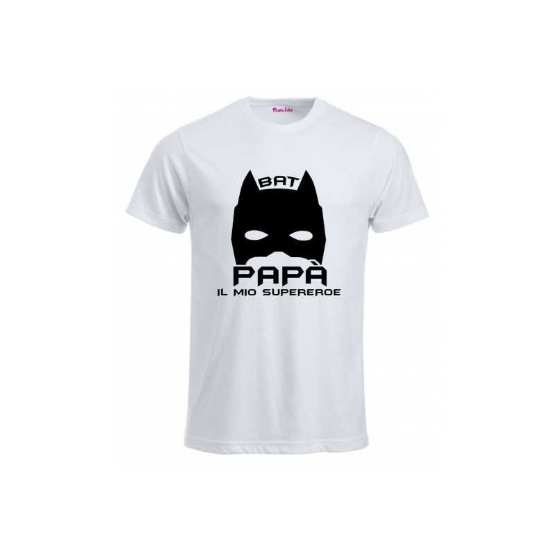 t-shirt bianca bat papà