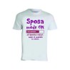 t-shirt bianca donna scritta sposa mode on addio nubilato in corso party