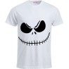 T-shirt bianca halloween con stampa smile