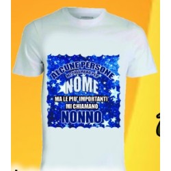 T-shirt bianca in poliestere Alcune persone mi chiamano per nome ma le più importanti mi chiamano nonno