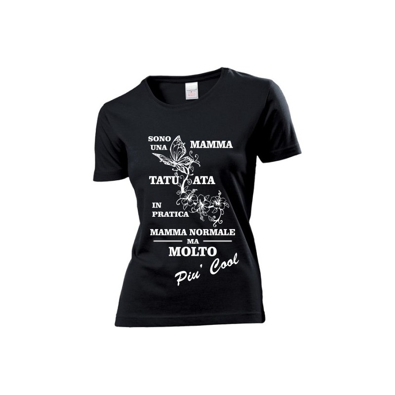 t-shirt con frase . mamma tatuata.  taglie assortite S-M-L-XL-XXL