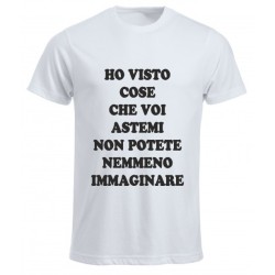 t-shirt con frase ho visto delle cose che voi astemi... taglie assortite S-M-L-XL-XXL