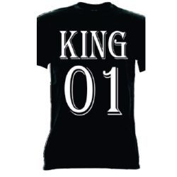 t-shirt con frase KING taglie assortite S-M-L-XL-XXL