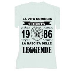 t-shirt con frase LA NASCITA DELLE LEGGENDE 1986.. taglie assortite S-M-L-XL-XXL