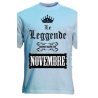 t-shirt con frase LE LEGGENDE SONO NATE IN NOVEMBRE.. taglie assortite S-M-L-XL-XXL