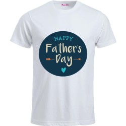 T-shirt con stampa happy father's day festa del papà