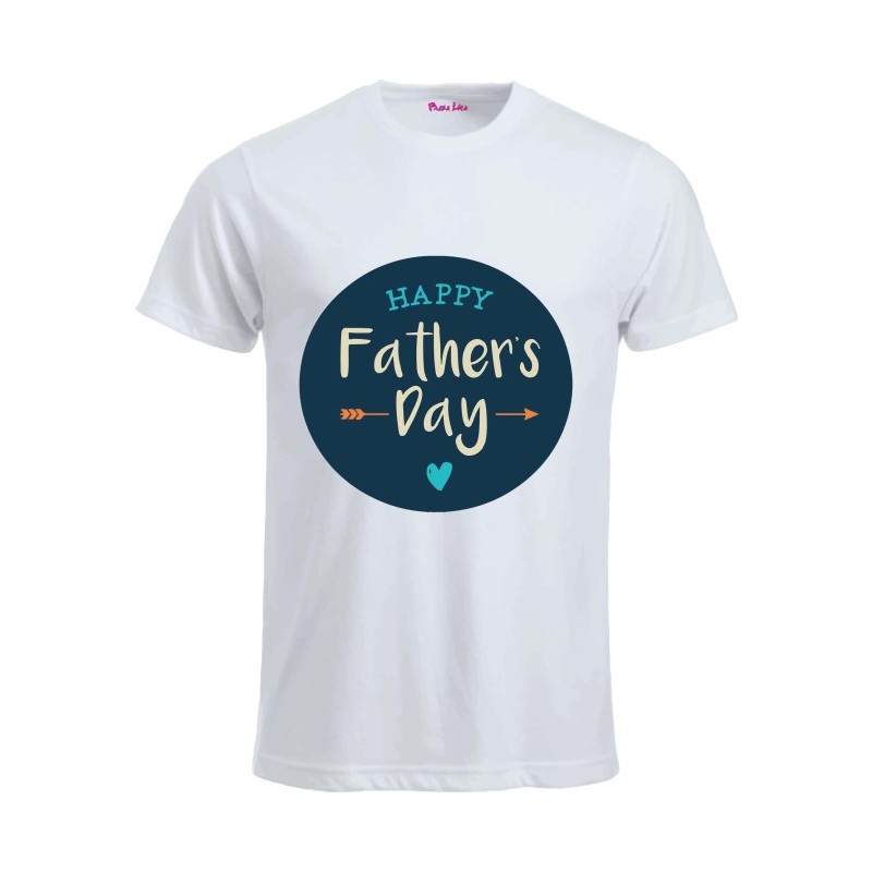 T-shirt con stampa happy father's day festa del papà