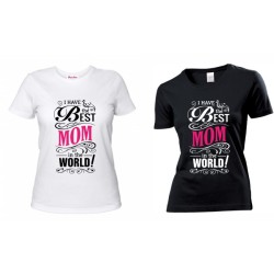 T-shirt con stampa i have the best mom in the world festa della mamma