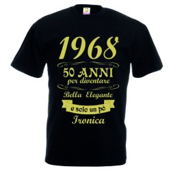 t-shirt con stampa oro 1968...