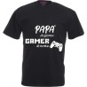 T-shirt con stampa papà gamer festa del papà