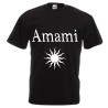 t-shirt cotone con scritta amami con sole