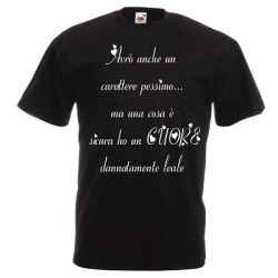 t-shirt cotone con scritta carattere pessimo