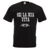 t-shirt cotone con scritta sei la mia vita