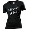 t-shirt cotone donna nera scritta tutto andrà bene regalo positivita' cuore