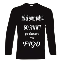 t-shirt cotone manica lunga 60 anni cosi figo