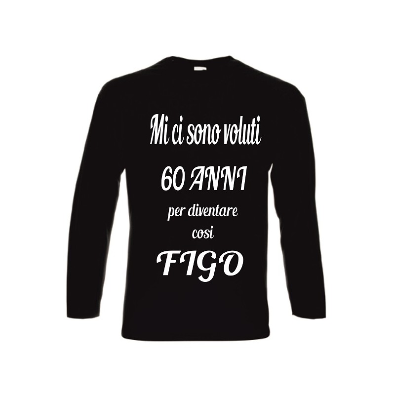 t-shirt cotone manica lunga 60 anni cosi figo